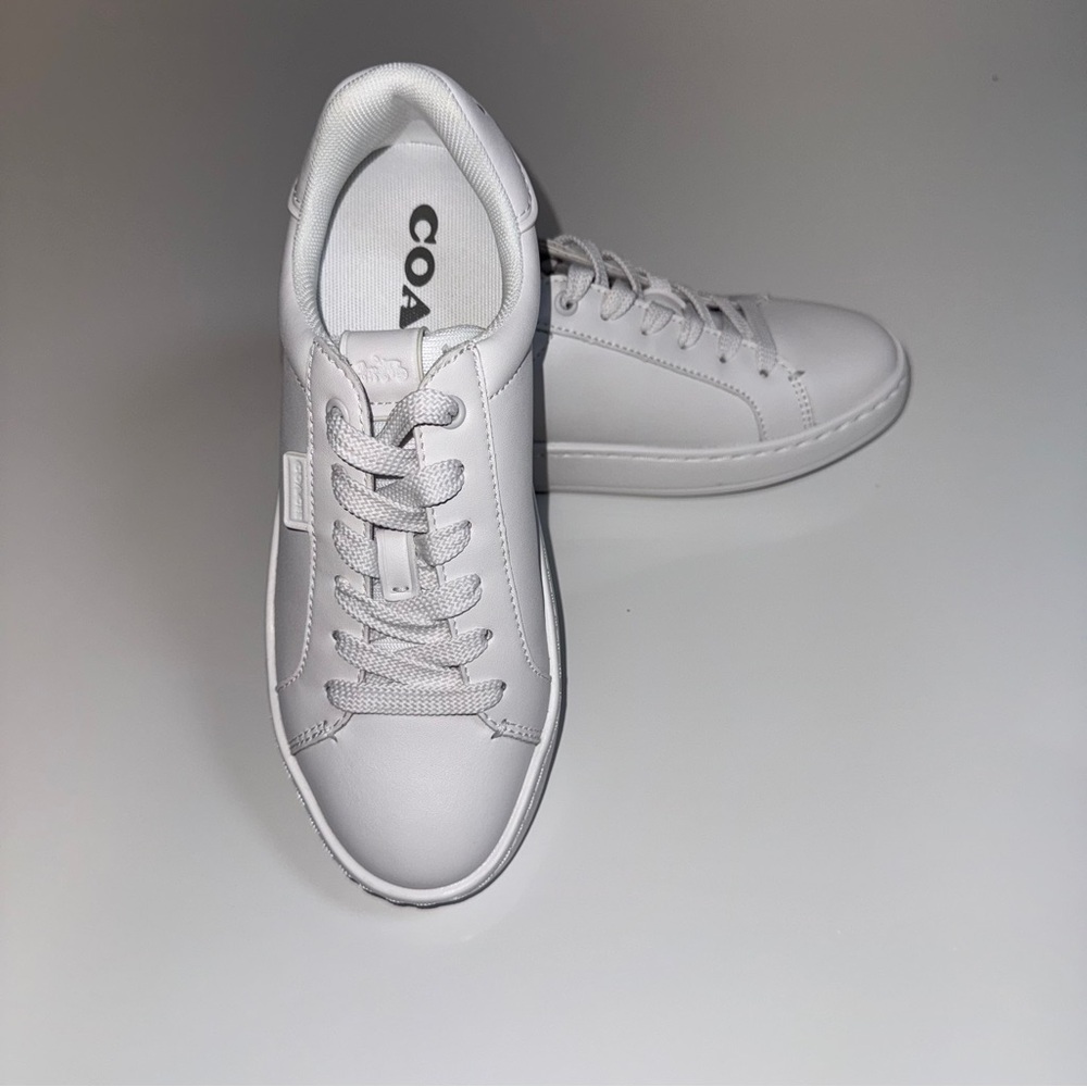 Coach Lowline‎ Leather Sneakers White Women’s Size 5B - Picture 2 of 16